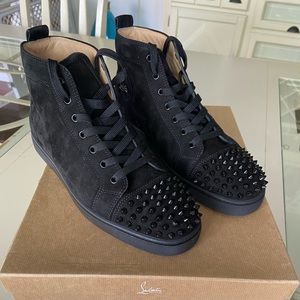 Christian Louboutin Spiked Suede Sneakers